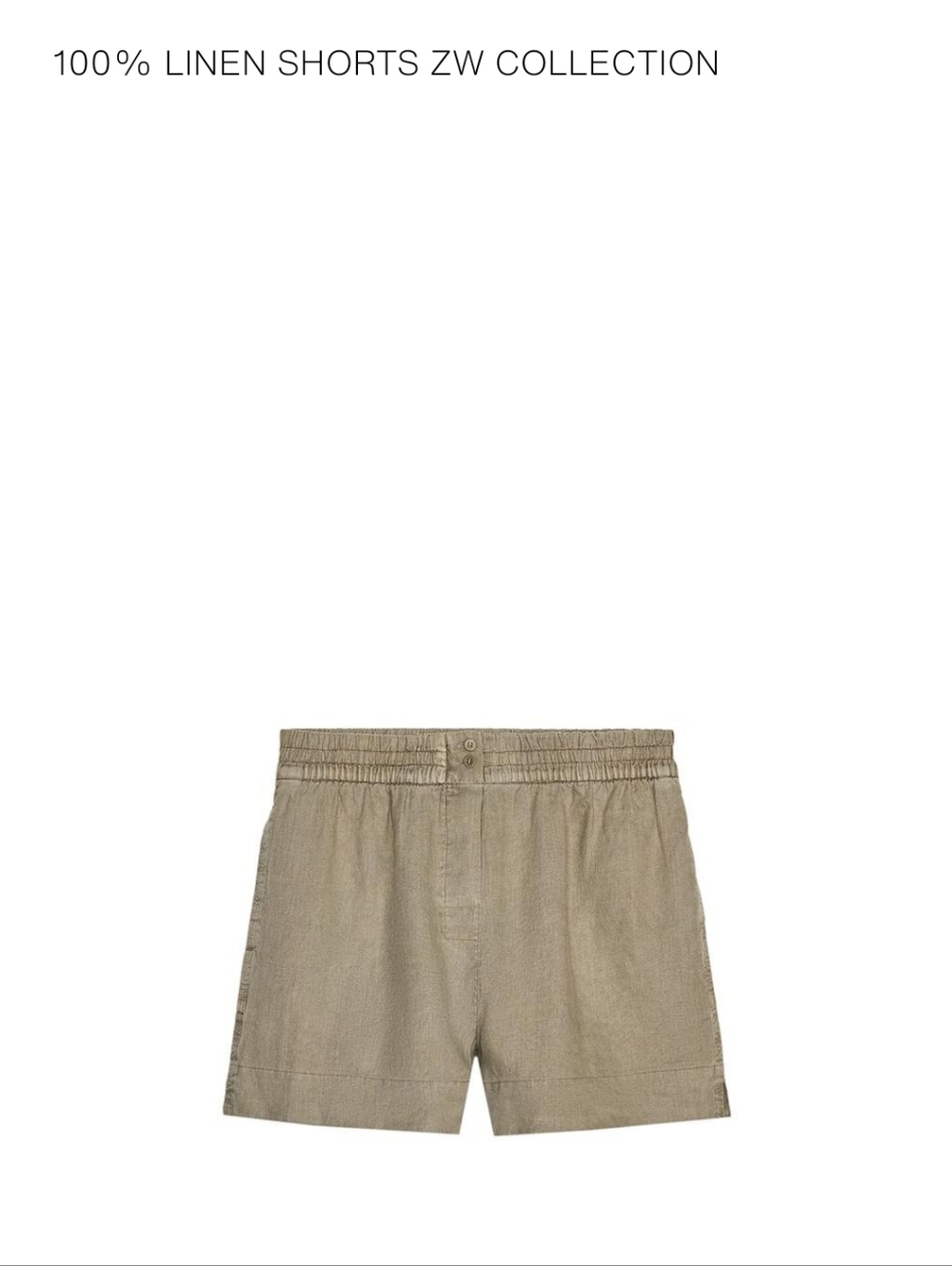 ZARA Collection 100% Linen Shorts